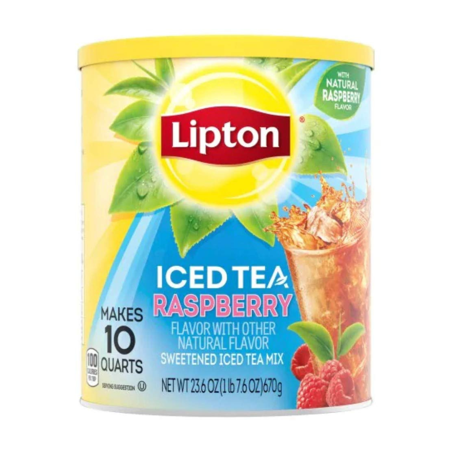 Buy Lipton Iced Tea Raspberry, 670g Iced Tea Tin online at best price